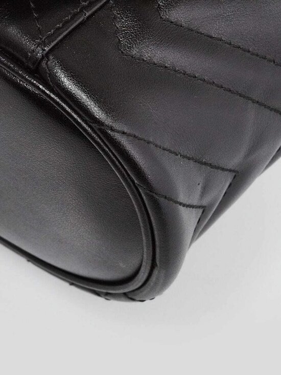 Gucci Black Quilted Leather Marmont Mini Round Backpack Bag main image 11